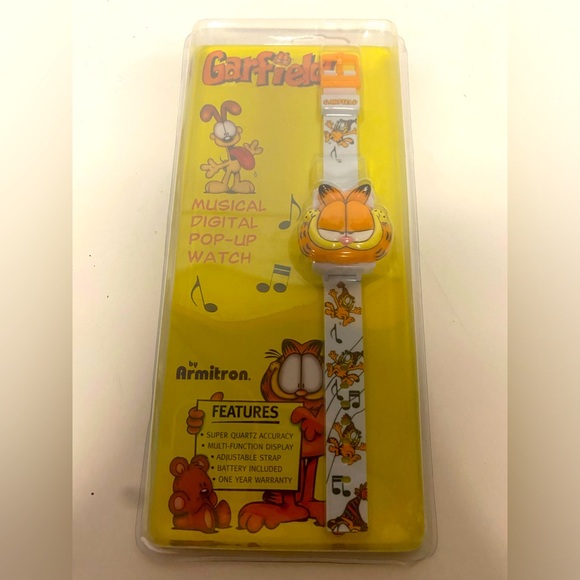 Vintage Garfield Musical Digital Pop-up Watch . New In Package - Picture 1 of 3